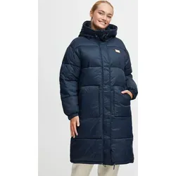 OXMO Parka OXJolyn blau M - Funktionsjacke in Oversize-Form, kniebedeckend mit regulierbarer Kapuze, ideal für stilvolle Outdoor-Aktivitäten.