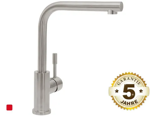 966801LC Modern Steel Küchenarmatur mit Festauslauf - Hochdruck Edelstahl Armatur, robust und stilvoll für moderne Küchen, mit elegantem Festauslauf für optimale Wasserführung.