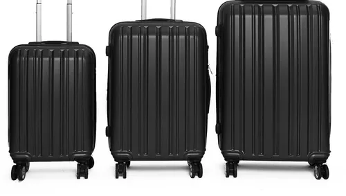 ZELLERFELD 3-Teiliges Hartschalenkofferset - Koffer, leichtes ABS-Material mit 4 leisen Doppelrädern, 360° Rollensystem und platzsparend ineinander stapelbar.
