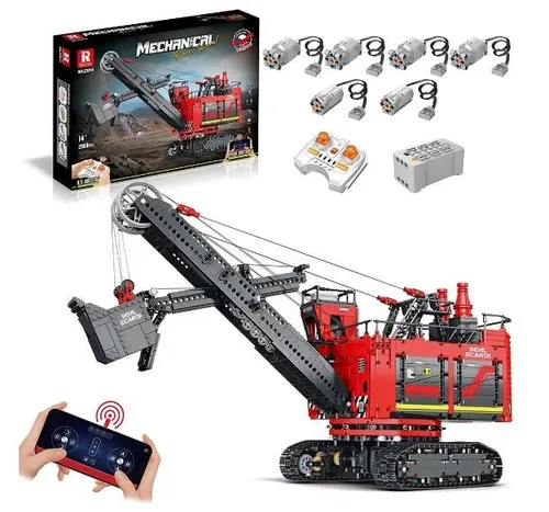 Schaufelradbagger Klemmbausteine Reobrix 22014 R/C Controler 2968 Teile Motor
