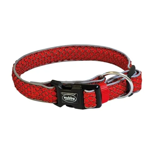 Nobby Halsband MESH AIR rot S-M 25 mm, 30-45 cm