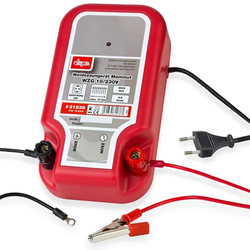 Mammut WZG 10 Elektrozaungerät 230V - Weidezaungerät mit Netzstromquelle, 230 V Spannung für effektiven und zuverlässigen Schutz Ihrer Weiden.