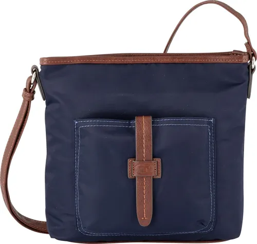 TOM TAILOR Reva Damen Umhängetasche - Stilvolle Crossbody Bag in Blau - Umhängetasche aus recyceltem Material, ideal für den Alltag mit verstellbarem Schulterriemen und cleveren Fächern für maximalen Komfort, Maße: 26,5x10x24,5 cm.