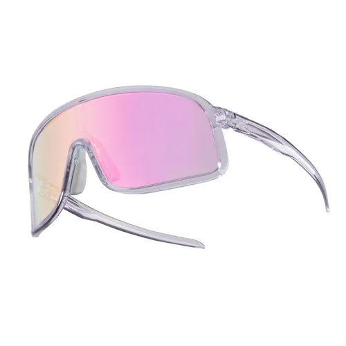 ROCKBROS Photochrome Fahrradbrille - Winddicht & Polarisiert (Hellviolett) - Die ROCKBROS Photochrome Fahrradbrille vereint Stil und Funktionalität. Mit polarisierten Gläsern für klare Sicht und UV-Schutz ist sie ideal für Radtouren. Leichtes TR90-Material sorgt für Komfort und Langlebigkeit.