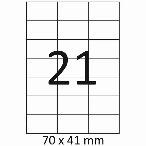 Etiketten A4 70 x 41mm 100 Blatt = 2100 Stück