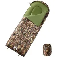 vidaXL Schlafsack für Erwachsene 3-4 Jahreszeiten - Schlafsack für Camping und Outdoor-Aktivitäten, langlebig, wasserfest und ideal für alle Jahreszeiten. Genießen Sie Komfort und Wärme mit einer praktischen Aufbewahrungstasche.