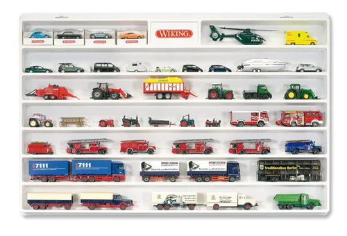 Wiking 104 Setzkasten für PKW & LKW Modelle 1:87 - Modellbau Setzkasten für 1:87 Fahrzeuge, ideal zur Präsentation und Aufbewahrung Ihrer Modelle von Wiking.