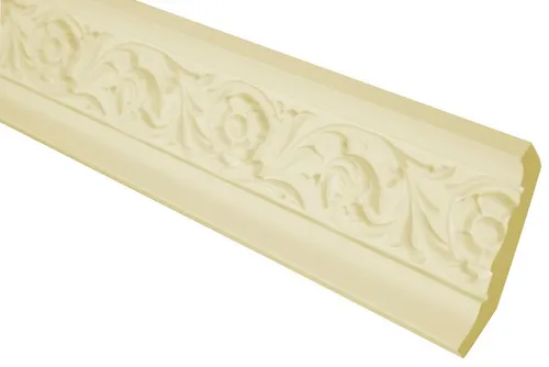 GRAND DECOR Barock Stuckleisten Flexibel - 2m Deckenleisten aus Polyurethan (10 Meter C753 flexi) - Elegante, flexible Deckenleisten aus hochwertigem Polyurethan, ideal für gebogene Wände. Langlebig, feuchtigkeitsbeständig und einfach zu montieren – perfekter Abschluss für jeden Raum!