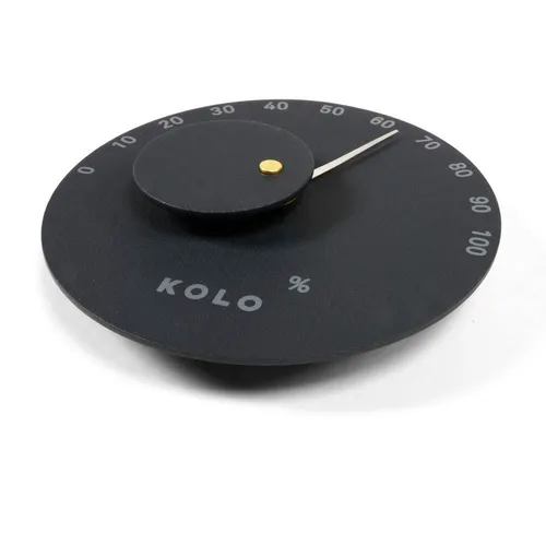 KOLO Sauna Hygrometer Schwarz Saunazubehör Feuchtigkeit Messen Designer Alu