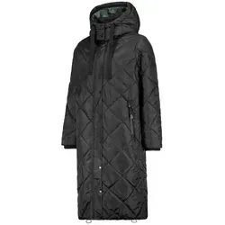 SUBLEVEL Steppjacke Damen Mantel mit Kapuze lange Winter Jacke Parka Stehkragen, Kapuze, flauschig, kuschelig, warm, Outdoor, Mantel schwarz XL -42