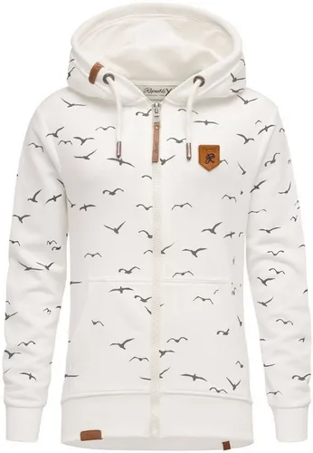 REPUBLIX Kapuzenpullover LOLA Damen Hoodie Zipper Jacke, Weiß - Hochwertiger Damen Hoodie aus 65% Baumwolle, ideal für Freizeit und Sport. Bequem und stylisch mit praktischem Zipper.