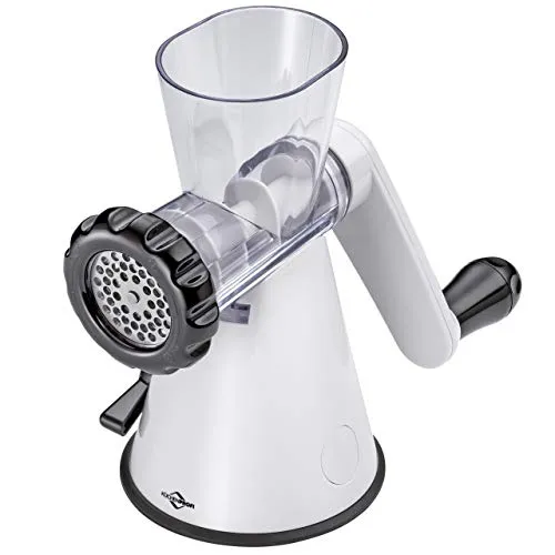 KÜCHENPROFI Fleischwolf RAPID - Spülmaschinenfester Fleischwolf, vielseitig mit Spritzgebäckvorsatz und stabilen Saugfuß