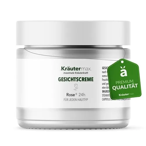 Rosen Gesichtscreme Creme Fürs Gesicht mit Damascena Rose Rosenblütenwasser Naturkosmetik 1 x 50 ml