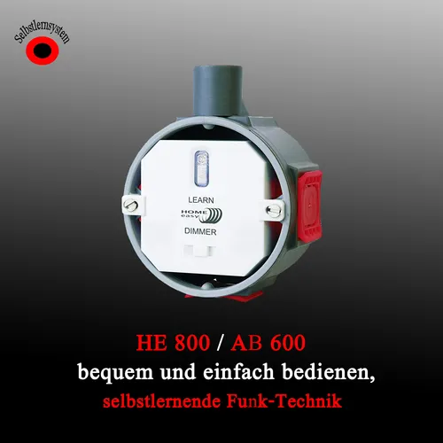 Einbau Funk Dimmer HE888 Funkdimmer 200W Einbaudimmer 433,92Hz selbstlernend OVP