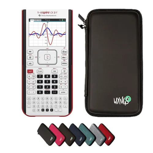 TI-Nspire CX II-T Grafikrechner mit WYNGS Schutztasche - Ideal für Schule & Studium - Grafische Taschenrechner, leistungsstarker TI-Nspire CX II-T mit Farbdisplay und interaktiven Grafiken, inklusive robuster WYNGS Schutztasche für optimalen Schutz und erweiterter Garantie von 5 Jahren.