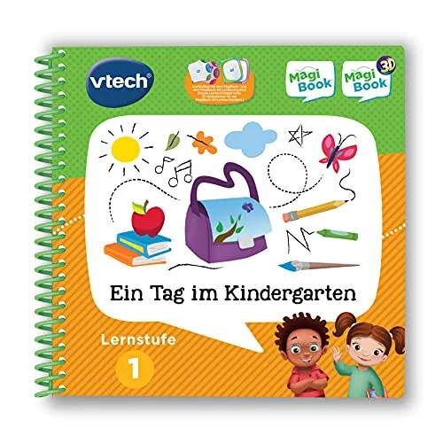 VTech 80-481204 Lernstufe 1 - Ein Tag im Kindergarten Magibook; Lernbuch; Lernbücher