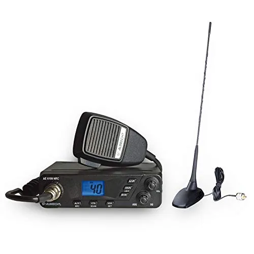 Albrecht AE 6199 NRC CB-Funkgerät + CBM-516 Magnetfußantenne Komplettset, 12699.S6, CB-Funkgerät mit integrierter VOX-Funktion und NRC Geräuschfilter inkl. Magnetfußantenne
