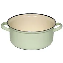 Riess Kasserolle mit Chromrand 22 cm – nilgrün von Riess