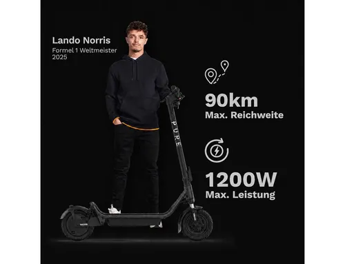 Pure Air6 Ultra Suspension E-Scooter | 1200W | bis 90 km | Doppelfederung