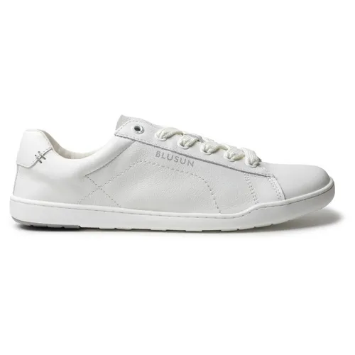 BLUSUN Damen Barfußschuhe Barefoot 100W Leder Weiß, Schuhgröße EUR 42 - Damen-Sneaker aus hochwertigem Leder, bieten ein natürliches Laufgefühl und sind ideal für den Alltag.