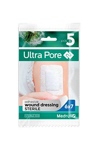 Medrull Steril Wundpflaster 6x7cm ULTRA PORE Pflaster Sensitiv Sterile Wundverband