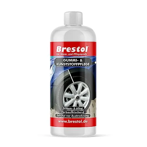 Brestol REIFENPFLEGE silikonfrei 500 ml (2501) Reifenglanz Spoilerpflege Spoilerglanz Zierleistenpflege Zierleistenglanz Gummimattenpflege Farbauffrischer