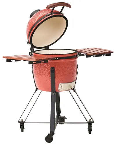 Kamado Holzkohlegrill Keramik mit Deckel und Thermometer