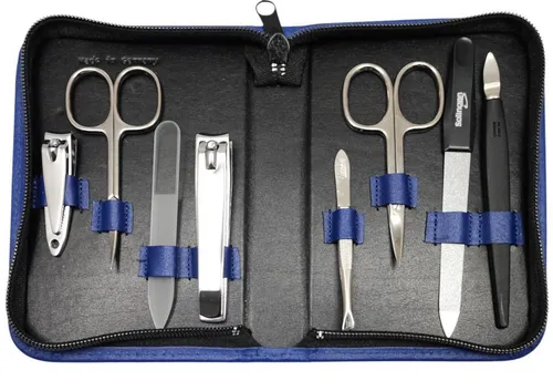 8-teiliges Maniküre-Set mit Echtleder Etui aus Solingen
