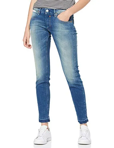 Herrlicher Damen Touch Cropped Slim Jeans, Blau (Bliss 634) - Damen-Jeanshosen mit superschmaler Passform, die das Bein streckt und aus einem Cashmere Touch Material gefertigt ist für höchsten Tragekomfort.