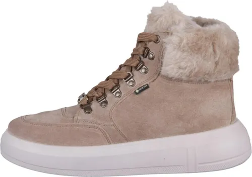 Legero Schnürstiefelette aus Veloursleder/Textil in Beige/Braun - Größe 40 EU - Bequeme Schnürstiefelette mit 5 cm Absatzhöhe, ideal für den Alltag. Hergestellt aus hochwertigem Veloursleder und Textil für einen lässigen Look.