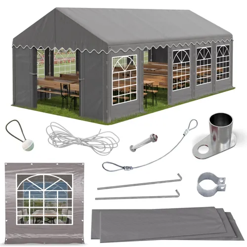 Partyzelt 4x10 Pavillon Bierzelt Festzelt Gartenzelt 10x4 weiß PE