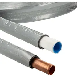 Tecuro - Vlies - Rohrisolierung Ø 22 X 4 Mm Dämmstärke, Mit Reißfester Pe-schutzfolie - Meterware