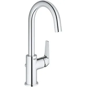 Grohe BauFlow Waschtischarmatur L-Size 23753000 - Waschtischarmatur mit GROHE EcoJoy Technologie für wassersparenden Genuss und schwenkbarem Rohrauslauf - ideal für modernes Badezimmerdesign.