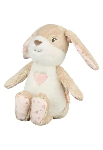 Sterntaler Kuscheltier M Hase Hanni - Plüschtier aus weichem Flauschstoff - Baby Spielzeug ab Geburt - mit Schlappohren & Herzstickerei - mit Rassel zum Entdecken, Kuscheln & Trösten, Hellbraun