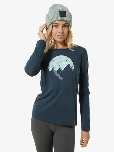 Super.Natural W Gondola LS Langarmshirt blueberry von super.natural