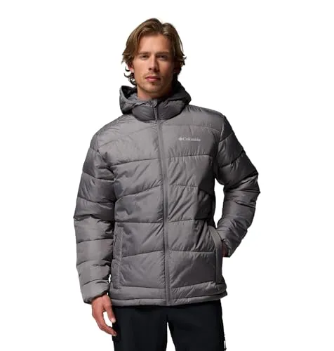 Columbia Fivemile Butte II Hooded Jacket - city grey (023) S - Funktionsjacke für Herren mit Omni-Heat Thermosystem für optimale Wärmeregulierung und wasserabweisendem Material, ideal für Outdoor-Aktivitäten bei wechselhaftem Wetter.