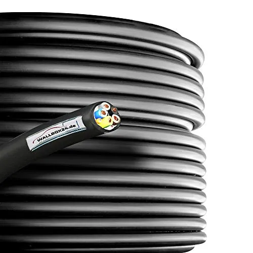 Wallbox24 3-phasiges Ladekabel 32A Meterware - Ladestationen für Elektrofahrzeuge, flexibel und sicher, individuell nach gewünschter Länge konfektionierbar für optimales Laden.