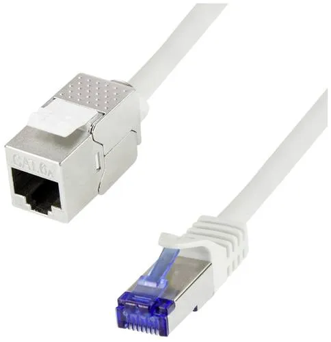 LogiLink CC5072S RJ45 Patchkabel CAT 6a S/FTP 5m Grau mit Rastnasenschutz 1St.