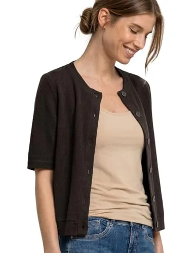 Street One Damen Kurzarm Jacke im Strick-Look von Street One