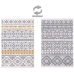 Jimri Teppich Kelim, Rechteckig, Wohnzimmer Teppich Flur Läufer grau|silberfarben Rechteckig | 140 cm x 200 cm