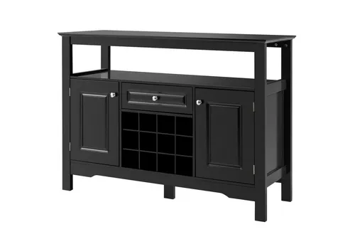 GOPLUS Sideboard mit Weinregal – 117×40,5×85,5cm Küchenschrank