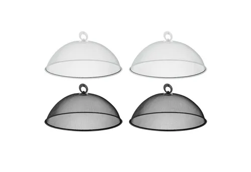 HAC24 Schutzhaube Speisen Abdeckhaube Speiseschirm Speisenhaube Fliegenhaube,(4-tlg) Metall Ø 30 cm