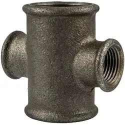 Gebo - Temperguss-gewindefitting Schwarz Kreuzstück Reduziert, Allseitig Ig 1 X 1/2 Zoll, Typ 180, Dvgw