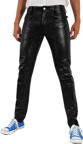 Bockle® Tube Lamb Lederjeans Herren Lamm Lederhose Skinny W29/L30 - Entdecken Sie die Bockle Skinny Lamb Lederhose: Weiches Lammleder für höchsten Tragekomfort und eine perfekte Passform. Ideal für stilbewusste Herren, die Wert auf Qualität und Eleganz legen.