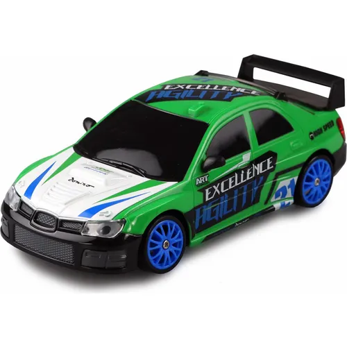 Amewi Drift Sport Car 1:24 Grün 4WD - RC-Modelle: Maßstab 1:24 Sportwagen mit Allradantrieb und LED-Frontbeleuchtung für spektakuläre Drifts und hohe Geschwindigkeiten von bis zu 15 km/h. Inklusive 4 Gummireifen für spannende Rennaction!
