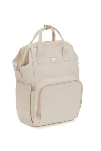 Fillikid Wickeltasche Wickelrucksack Barcelona Exklusiv – Sand Beige - Wickeltasche in elegantem Sand Beige, ideal für Eltern ab Geburt, mit viel Stauraum und praktischem Design für unterwegs.