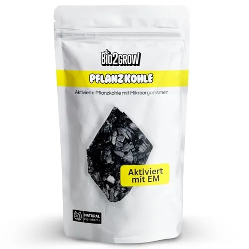 Bio2Grow Pflanzkohle Grow 5 Liter – Bodenverbesserer für Humusaufbau, Nährstoffspeicherung und Substratmischungen