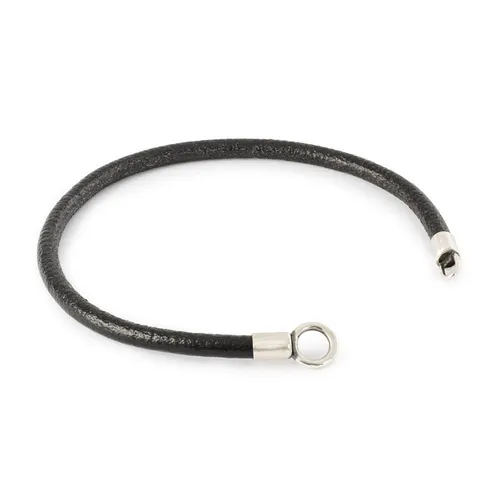 Trollbeads Original Lederarmband ohne Verschluss - 20 cm, Single Schwarz - Elegantes Armband aus echtem Leder, perfekt für kreative Schmuckgestaltungen und individuell kombinierbar.