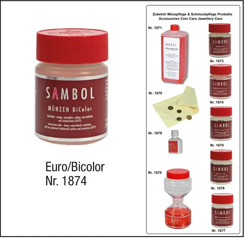 SAMBOL-SAFE-1874-BI-Color-Münzbad-Tauchbad-Münzreiniger-Reinigung-Münzen