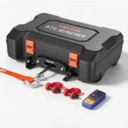 VEVOR Elektrische Seilwinde 12V mit 2041kg Tragkraft